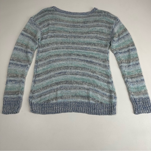 Carolyn Taylor Womens Chunky Knit Pastel Coastal Color block Sweater Size XL - Picture 6 of 7